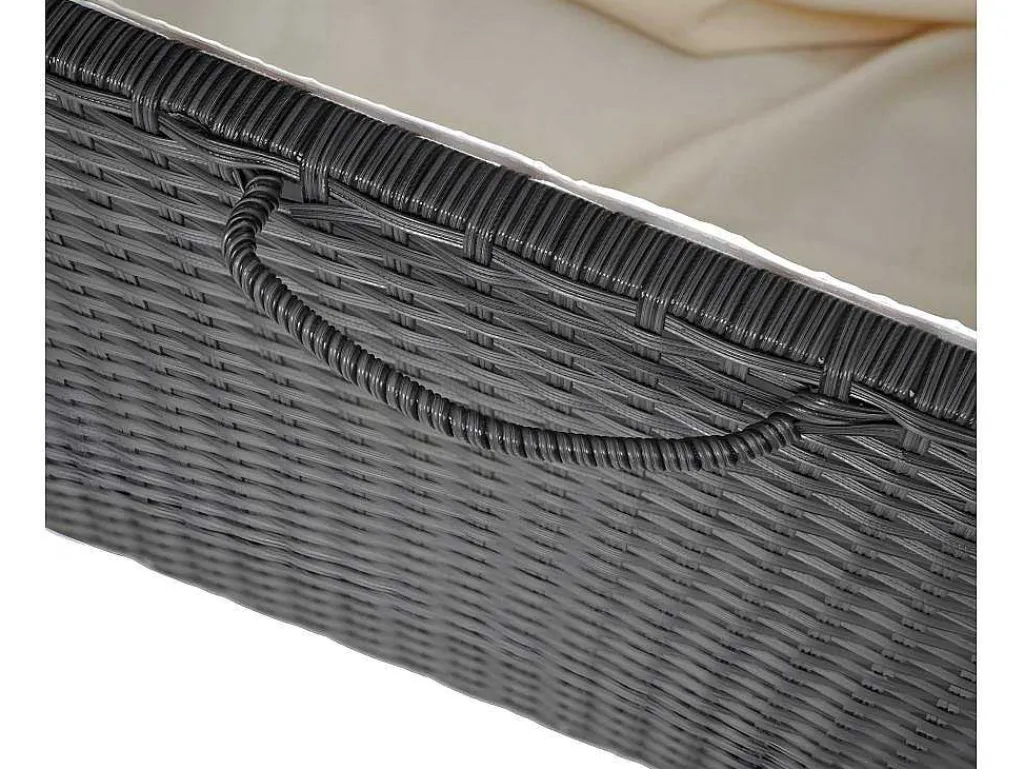 Kussenbox Van Polyrattan Mcw-D88 Iii, Premium Zwart, 51X115X59Cm 250L-Vente-unique Outlet