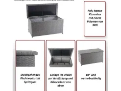 Kussenbox Van Polyrattan Mcw-D88 Iii, Premium Bruin, 80X160X94Cm 950L-Vente-unique Clearance