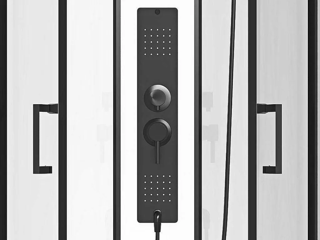 Kwartcirkelvormige Douchecabine Met Massagestralen L90 X B90 X H215 Cm Solena-Shower & Design