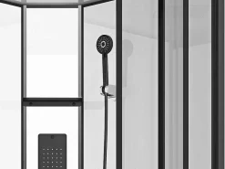 Kwartcirkelvormige Douchecabine Met Massagestralen L90 X B90 X H215 Cm Solena-Shower & Design