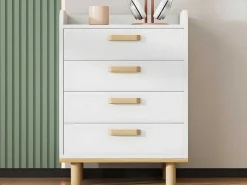 Ladekast - 4 Laden - In Grenen En Mdf - Wit-ModernLuxe Clearance