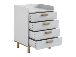 Ladekast - 4 Laden - In Grenen En Mdf - Wit-ModernLuxe Clearance