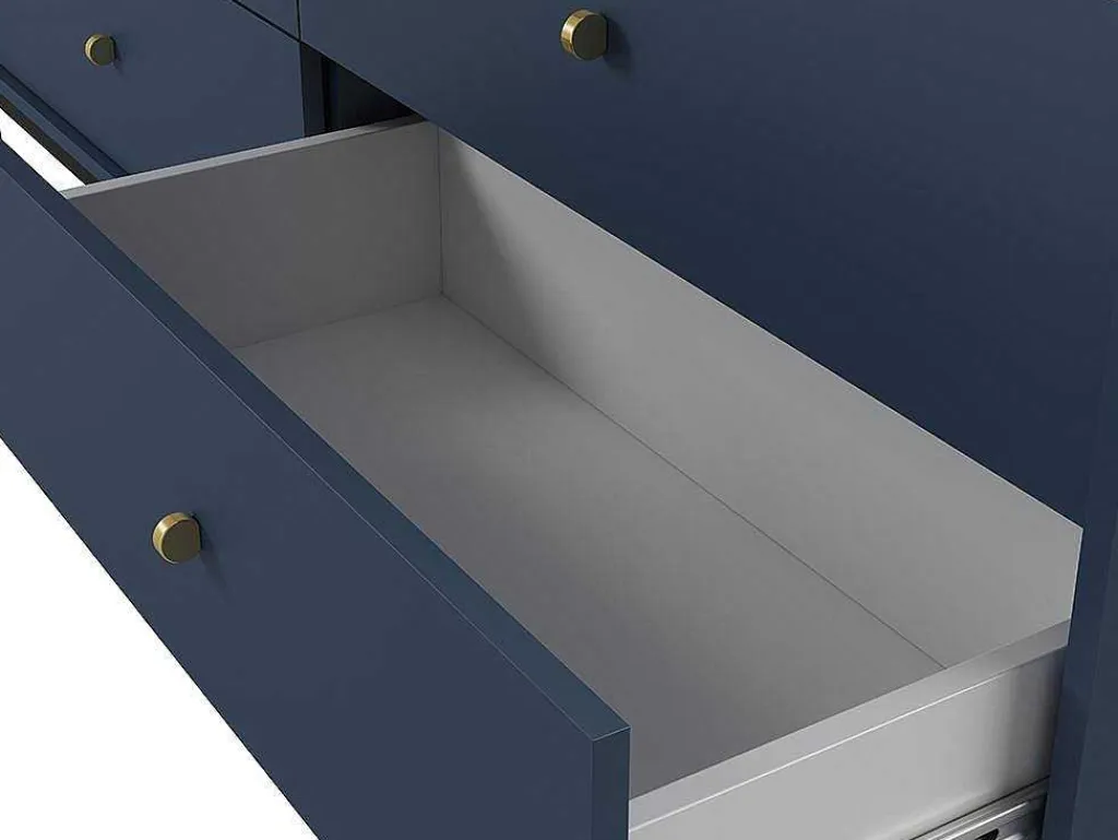 Ladekast Bogdan - 6 Laden - Blauw-Vente-unique Online
