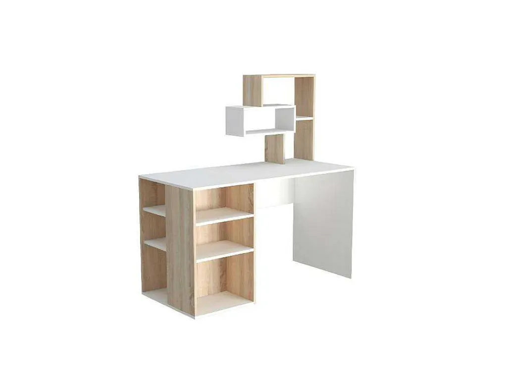 Lara Bureau, Wit, Sonoma, 130X60X135 Cm,-EPIKASA Best