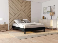 Lattenbodem Michigan Van - Zwart - 140X190 Cm-DREAMEA New