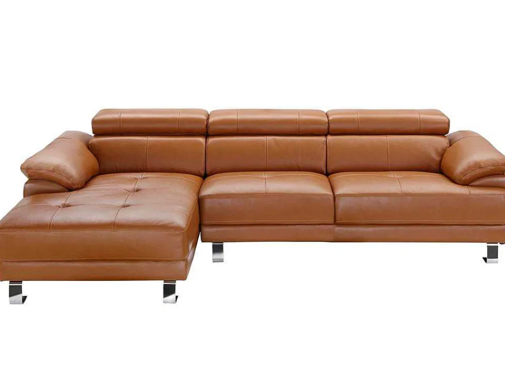 Leren Hoekbank Excelsior Ii - Karamel Bruin - Hoek Links-LINEA SOFA Clearance