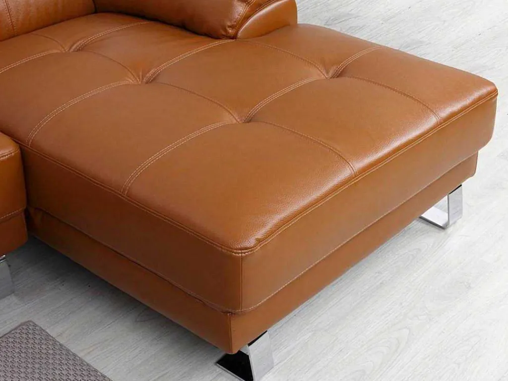 Leren Hoekbank Excelsior Ii - Karamel Bruin - Hoek Links-LINEA SOFA Clearance