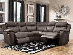 Leren Relaxhoekbank Evasion - Bruin-Vente-unique