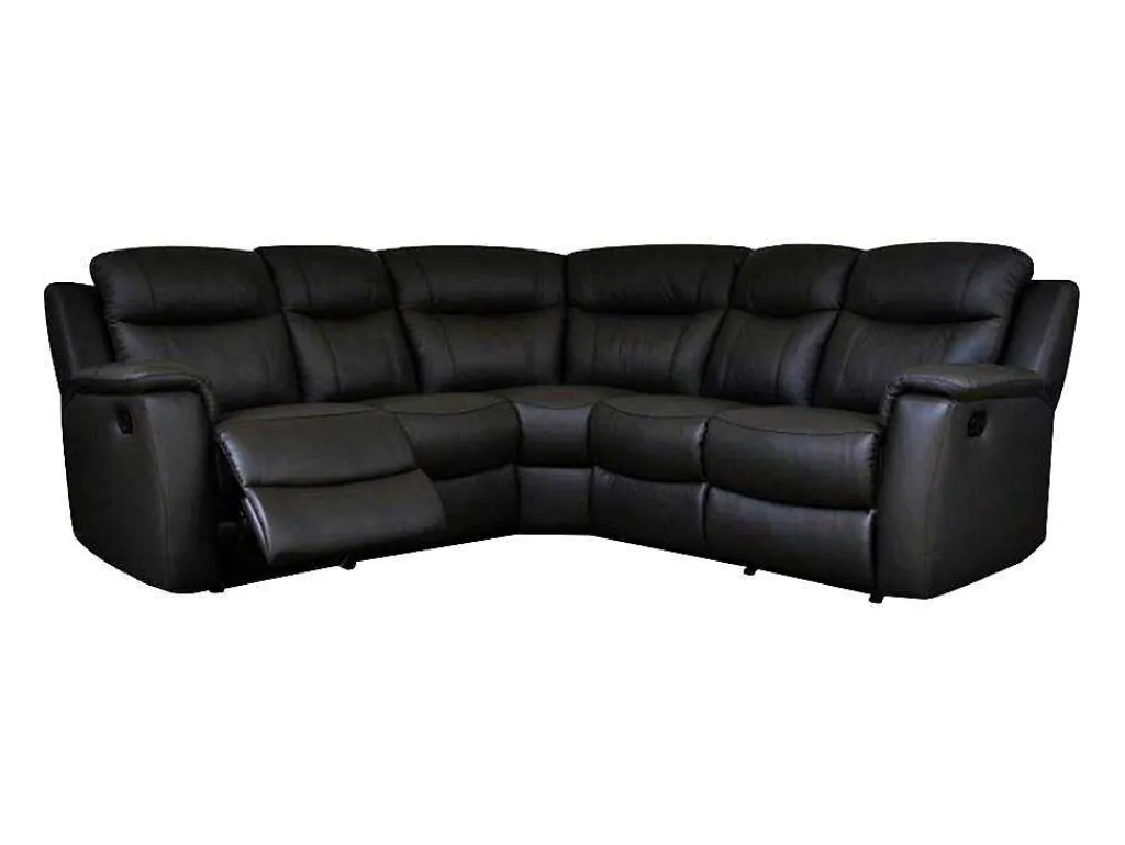 Leren Relaxhoekbank Evasion - Zwart-Vente-unique Hot