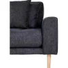 Lido Bank , Loungebank Links Gericht Met 4 Kussens Donkergrijs.-Vente-unique Outlet