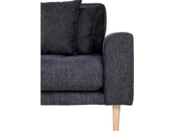 Lido Bank , Loungebank Links Gericht Met 4 Kussens Donkergrijs.-Vente-unique Outlet