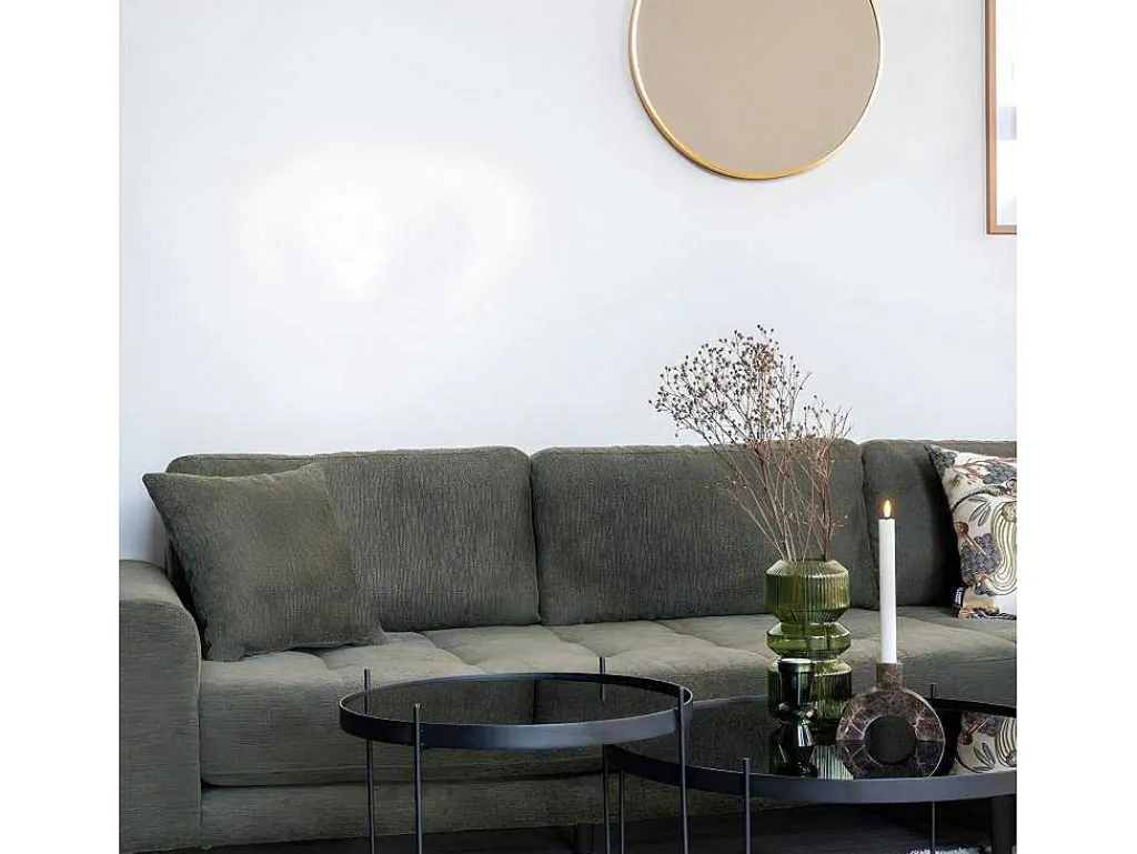 Lido Bank Bank Met Chaise Longue Rechts Gericht 4 Kussens Groen.-House Nordic Discount