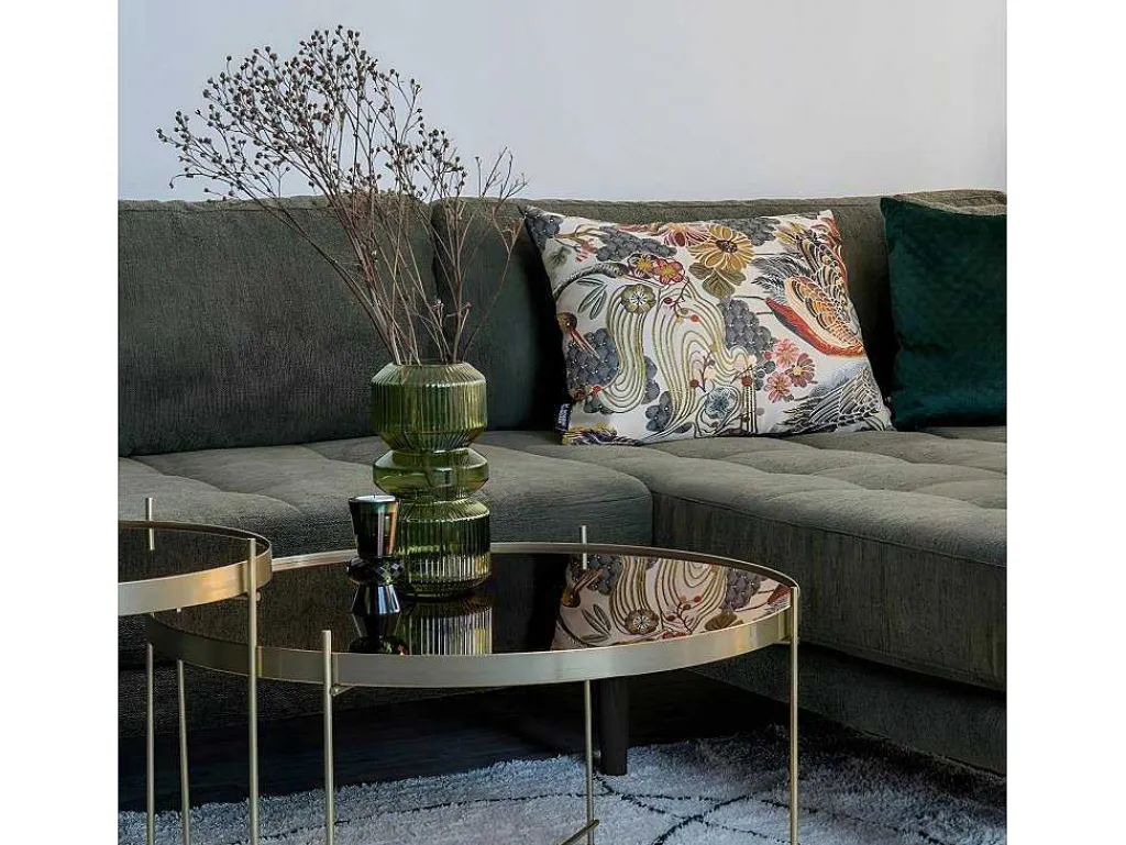 Lido Bank Bank Met Chaise Longue Rechts Gericht 4 Kussens Groen.-House Nordic Discount