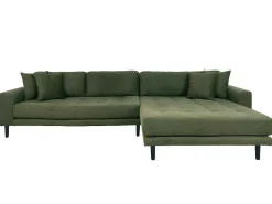 Lido Bank Bank Met Chaise Longue Rechts Gericht 4 Kussens Groen.-House Nordic Discount