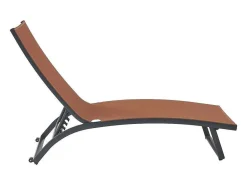 Ligstoel Met Verschillende Standen Van Aluminium En Textileen - Terracotta - Saranda Van-MYLIA Discount