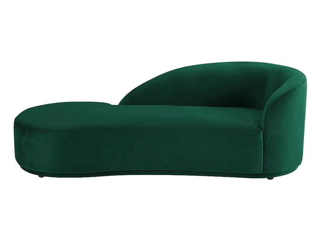 Linkse Chaise Longue Met Bekleding In Groen Fluweel Lonigo Van-PASCAL MORABITO