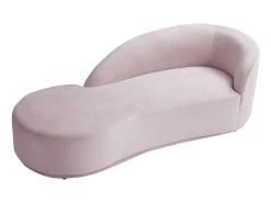 Linkse Chaise Longue Met Bekleding In Roze Fluweel Lonigo Van-PASCAL MORABITO Outlet