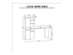Lotus Bureau, Wit, 150X60X135 Cm,-EPIKASA Sale