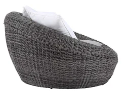 Loungeset Van Geweven Hars - Grijs - Zitbank, 2 Fauteuils En Salontafel - Whiteheaven-MYLIA Sale