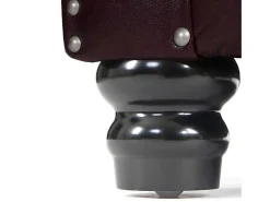 Luxe 2-Zitsbank Edinburgh, Ronde Poten, Roodbruin-Vente-unique