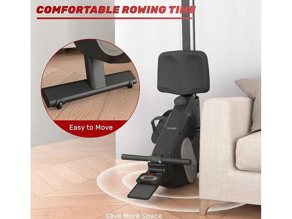 Magnetische Roeimachine Voor Home Gym Office Workout 16 Niveau Instelbare Weerstand Met Lcd-Monitor-Vente-unique Online