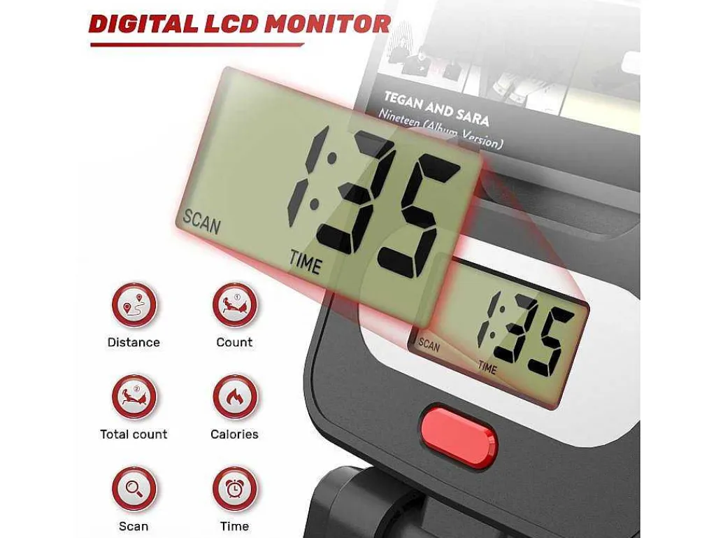 Magnetische Roeimachine Voor Home Gym Office Workout 16 Niveau Instelbare Weerstand Met Lcd-Monitor-Vente-unique Online