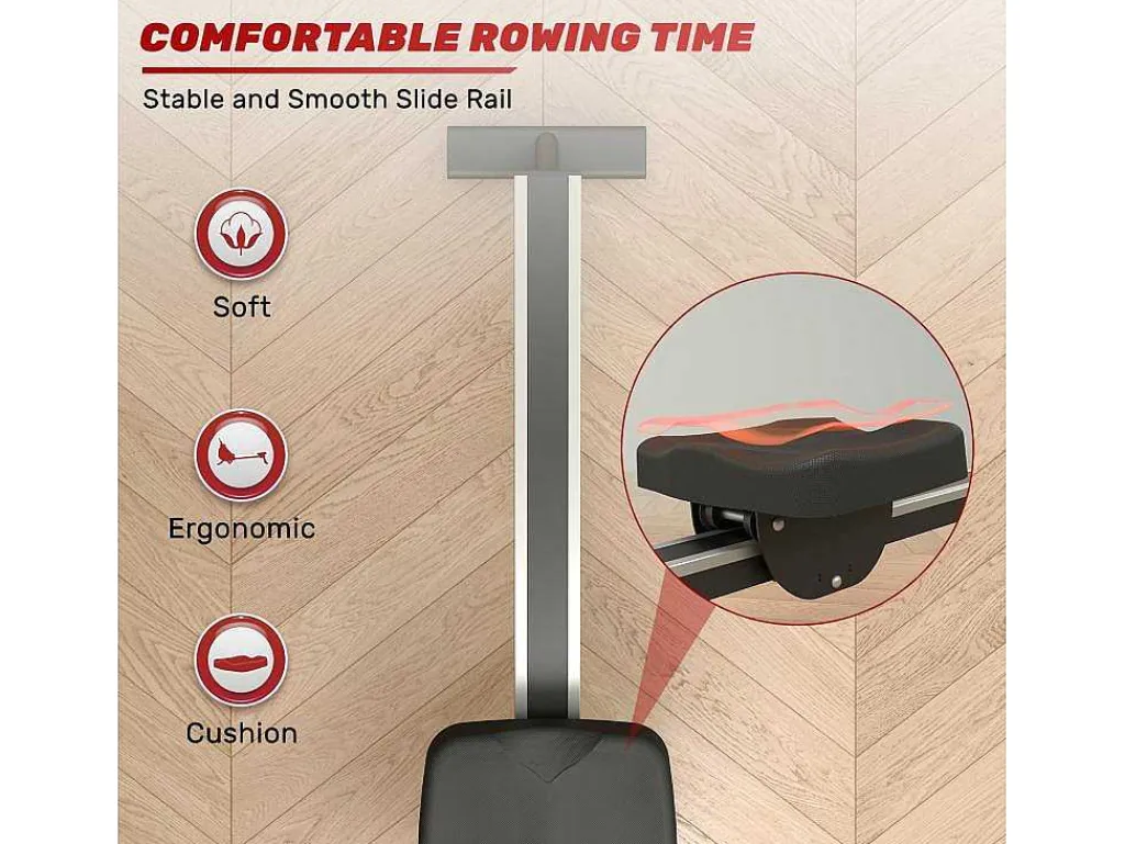 Magnetische Roeimachine Voor Home Gym Office Workout 16 Niveau Instelbare Weerstand Met Lcd-Monitor-Vente-unique Online