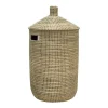 Mand Van Zeegras Met Deksel - D39 X H71 - Naturel - Juvami-OZAIA Sale