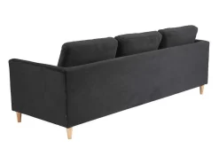 Marino Bank 3 Persoons Velours Zwart.-Vente-unique New
