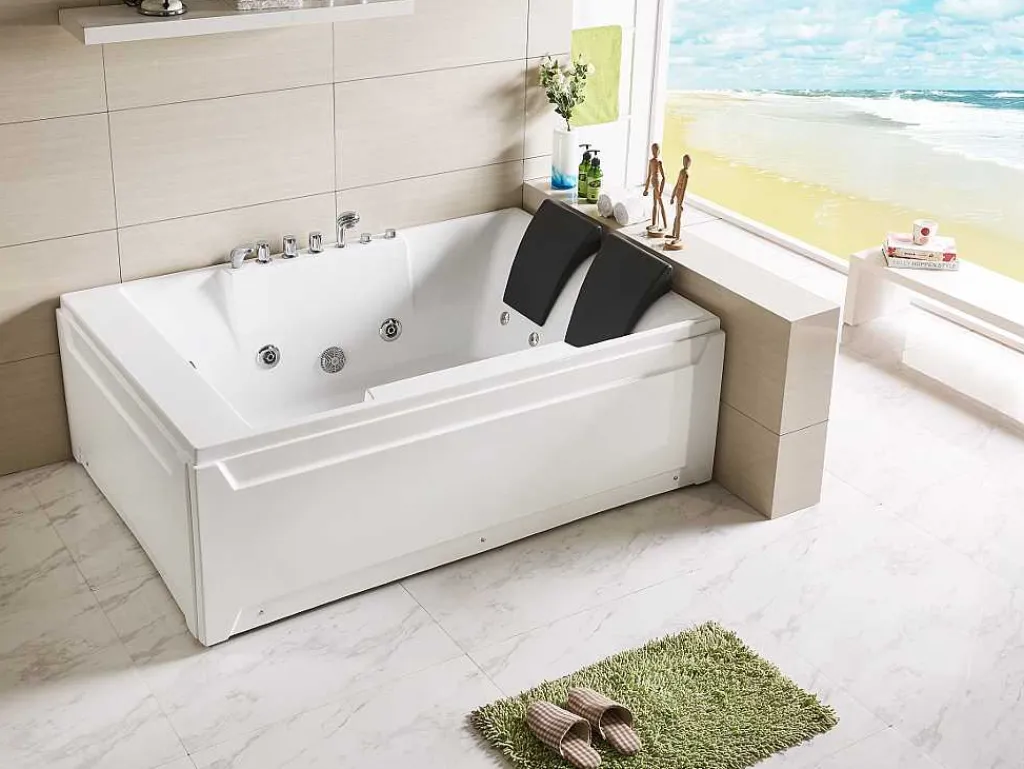 Massagebad - 2 Personen - 515 L - 182 X 122 X H64 Cm - Hoek Rechts - Thalassa-Shower & Design