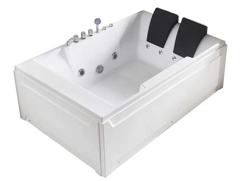 Massagebad - 2 Personen - 515 L - 182 X 122 X H64 Cm - Hoek Rechts - Thalassa-Shower & Design