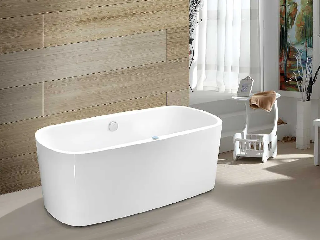 Massagebad Met Ledverlichting - Balneo Therapie Sirgao - 1 Persoon - 155L - 75X150Cm - Wit-Shower & Design Sale