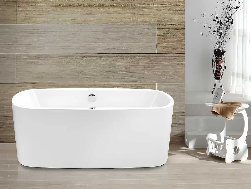 Massagebad Met Ledverlichting - Balneo Therapie Sirgao - 1 Persoon - 155L - 75X150Cm - Wit-Shower & Design Sale