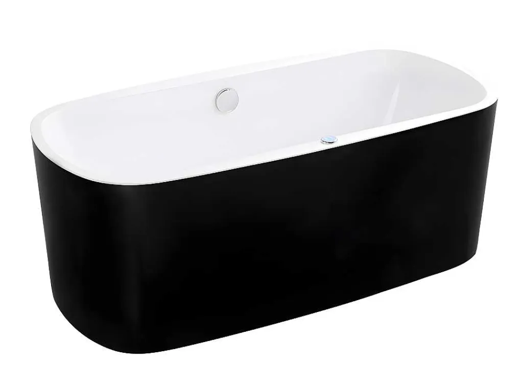 Massagebad Met Ledverlichting - Balneo Therapie Sirgao - 1 Persoon - 155L - 75X150Cm - Zwart-Shower & Design New
