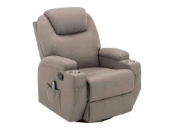 Massagefauteuil Silvano In Stof - Taupe-Vente-unique Outlet