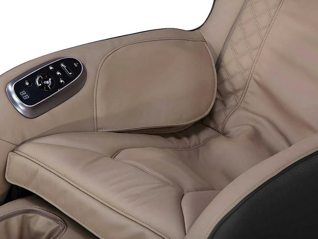 Massagestoel Kasou Van Kunstleer Met Led-Verlichting - Met Bluetooth - Beige-Vente-unique Clearance