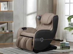 Massagestoel Kasou Van Kunstleer Met Led-Verlichting - Met Bluetooth - Beige-Vente-unique Clearance