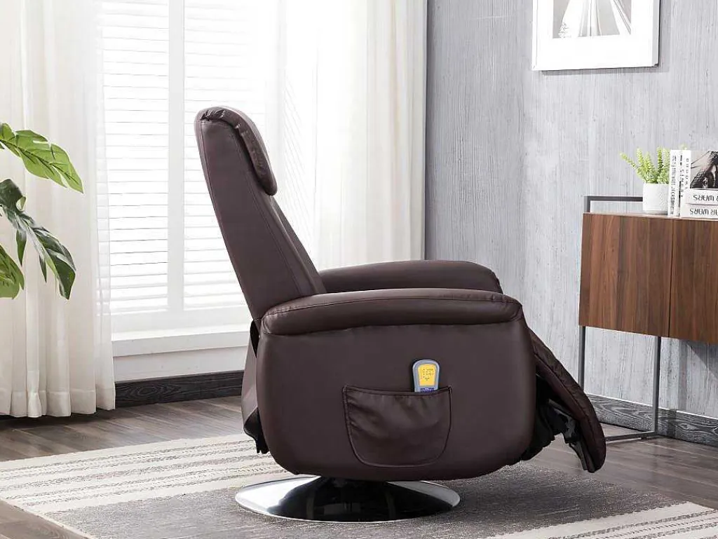 Massagestoel Kostas Van Kunstleer - Bruin-Vente-unique Sale