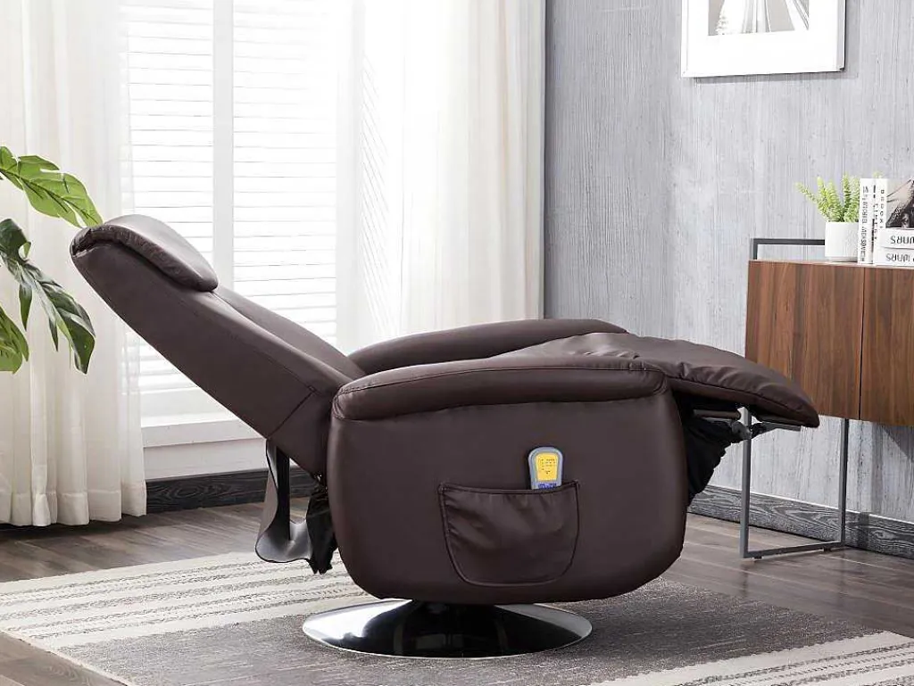 Massagestoel Kostas Van Kunstleer - Bruin-Vente-unique Sale