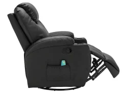 Massagestoel Van Kunstleer Silvano - Zwart-Vente-unique Best