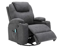 Massagestoel Van Stof Silvano - Grijs-Vente-unique Discount
