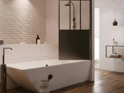 Mat Zwart Badscherm - 80 X 140 Cm - Urbanik-Shower & Design Sale