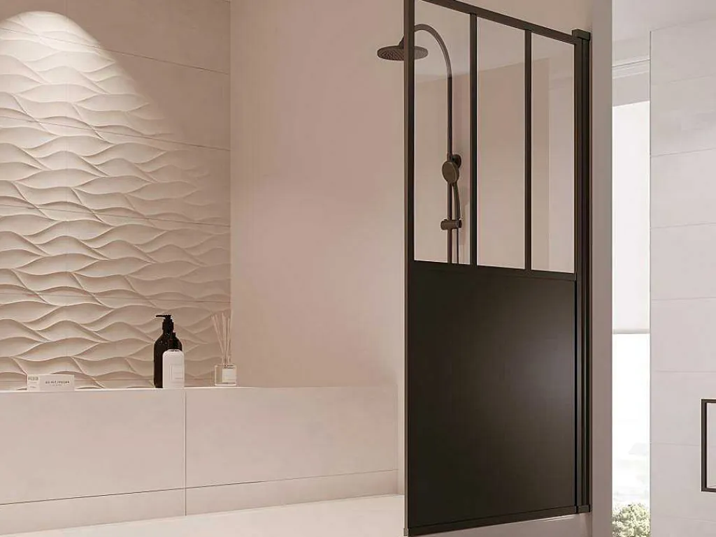 Mat Zwart Badscherm - 80 X 140 Cm - Urbanik-Shower & Design Sale