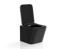 Mat Zwarte Hang-Wc Van Keramiek Zonder Rand - Clemona-Vente-unique New