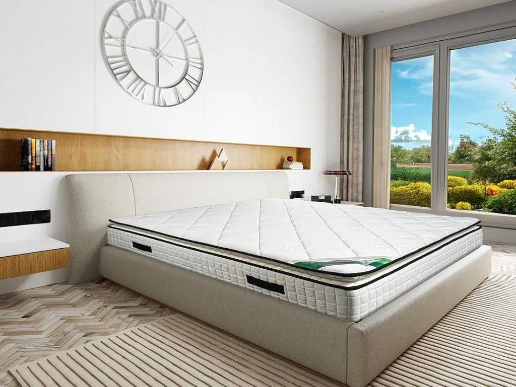 Matras 180 X 200 Cm Schuim En Tijk Van Bamboe, Dikte 23 Cm - Adana Van-NATUREA Best