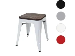 Mcw-A73 Kruk Incl. Houten Zitting, Wit-Vente-unique New