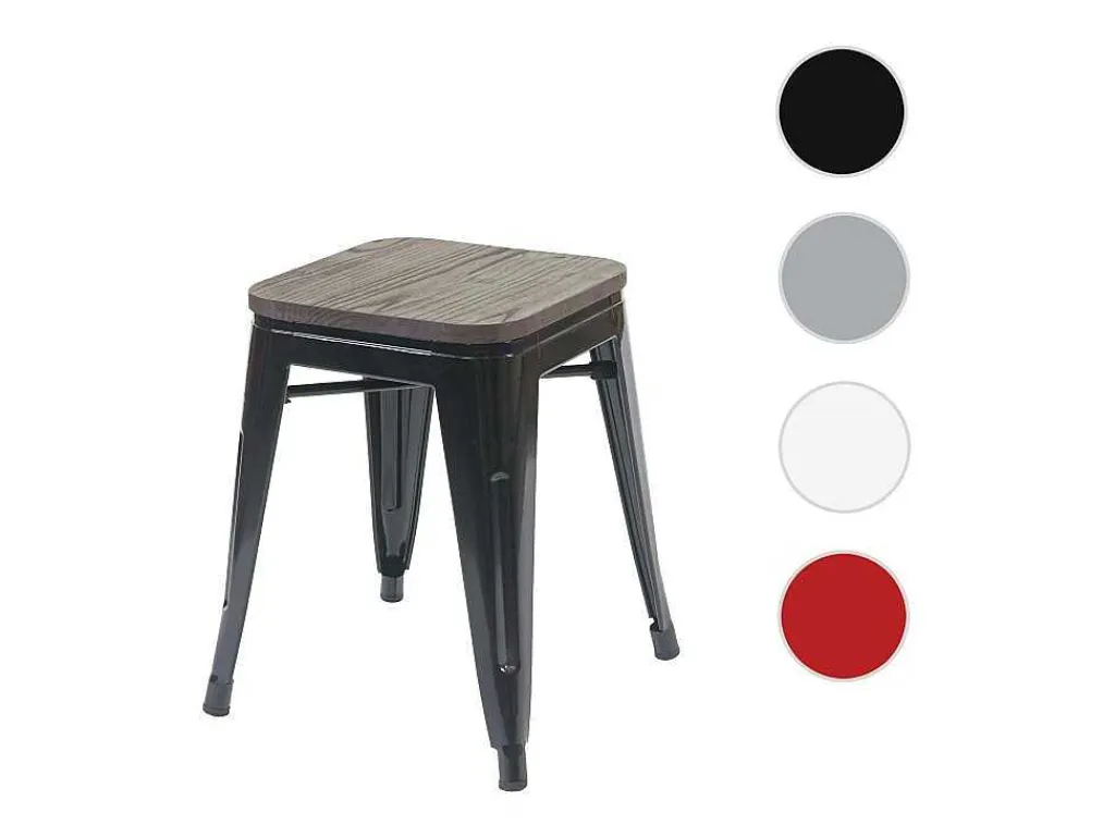 Mcw-A73 Kruk Incl. Houten Zitting, Zwart-Vente-unique Online