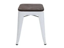 Mcw-A73 Kruk (Set Van 4) Houten Zitting, Wit-Vente-unique New