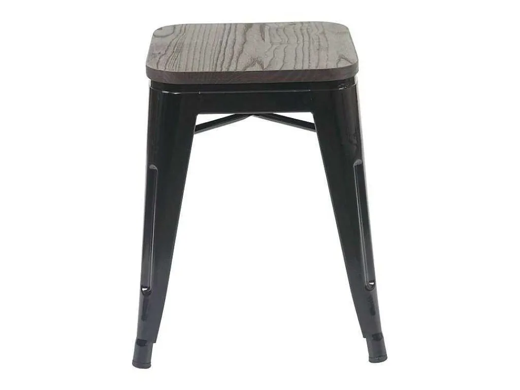 Mcw-A73 Kruk (Set Van 2) Houten Zitting, Zwart-Vente-unique Outlet