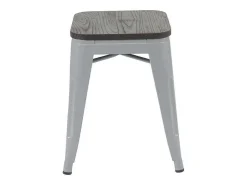 Mcw-A73 Kruk (Set Van 2) Houten Zitting, Grijs-Vente-unique Clearance